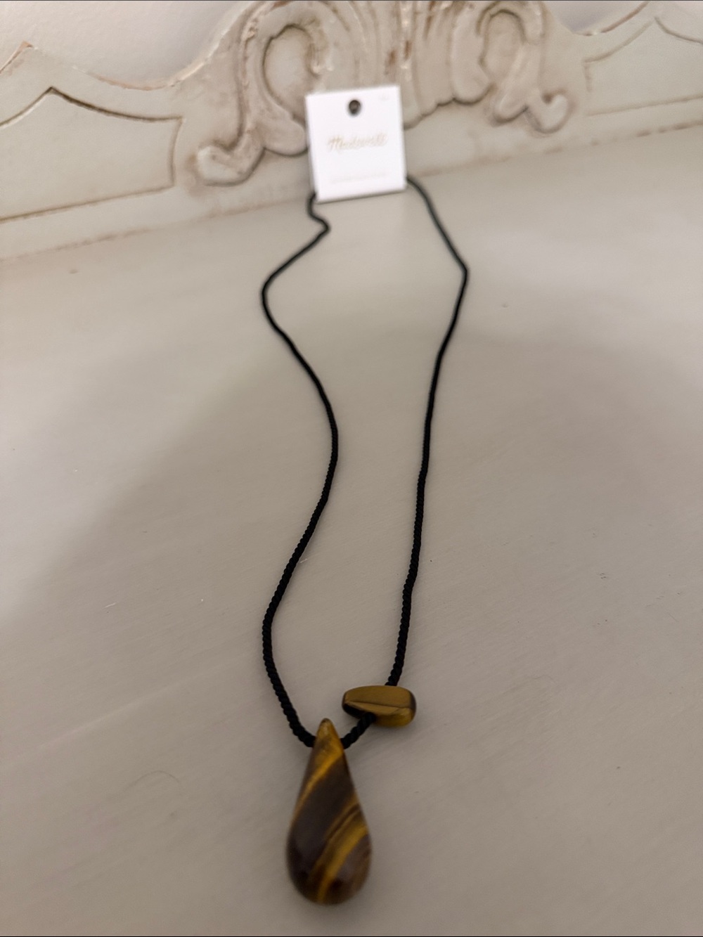 New Madewell double droplet pendant necklace - Picture 3 of 5